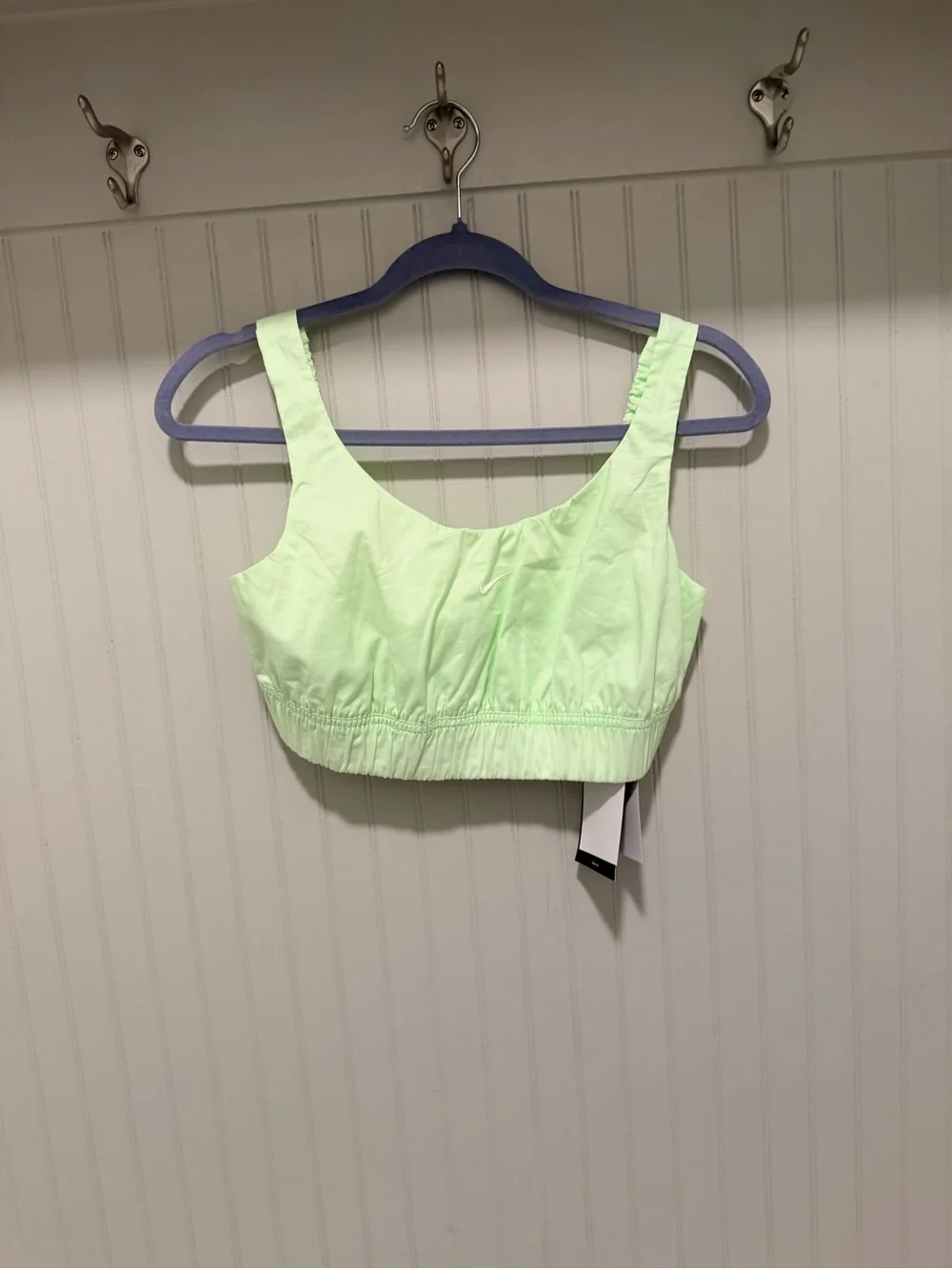 Nike Pale Lime Scoop Neck Crop Top